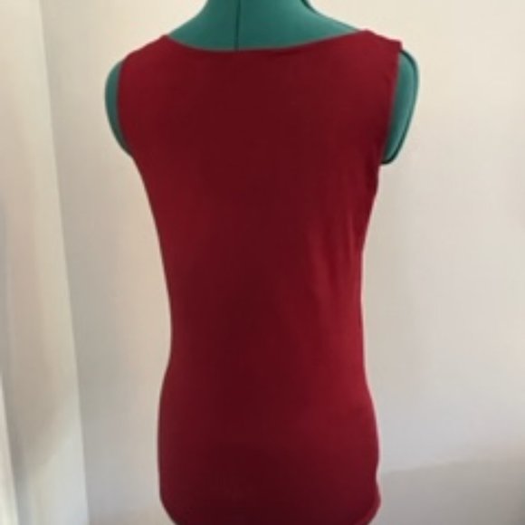 Deep Red Shell/Camisole - Sz M - Picture 2 of 2